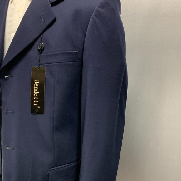 BENDETTI ITALIAN BLAZER - VIRGIN WOOL NAVY 4B - 42R, 44R - Picture 6 of 11